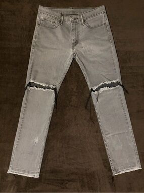 Levi's x Stiletto Charcoal Smoke Biker Denim Jeans